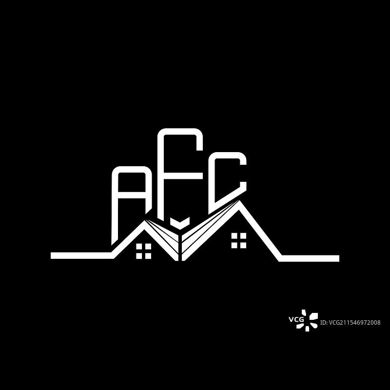 AFC房地产标志设计，简单现代的AFC风格图片素材