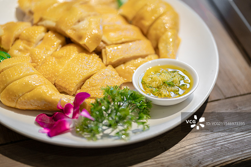客家美食白斩鸡白切鸡图片素材