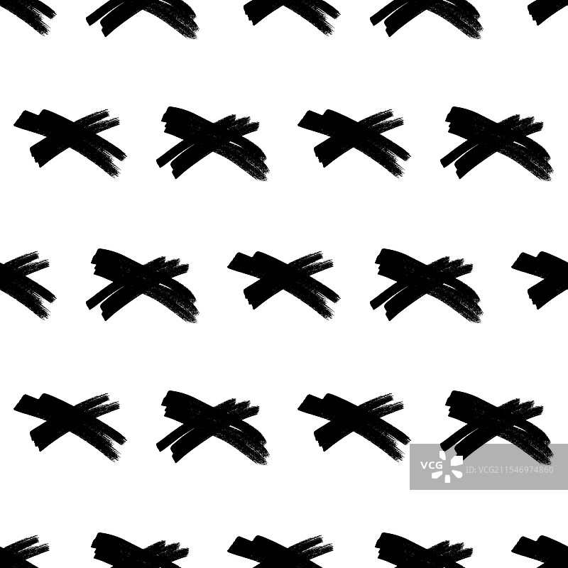 手绘交叉符号的无缝图案图片素材