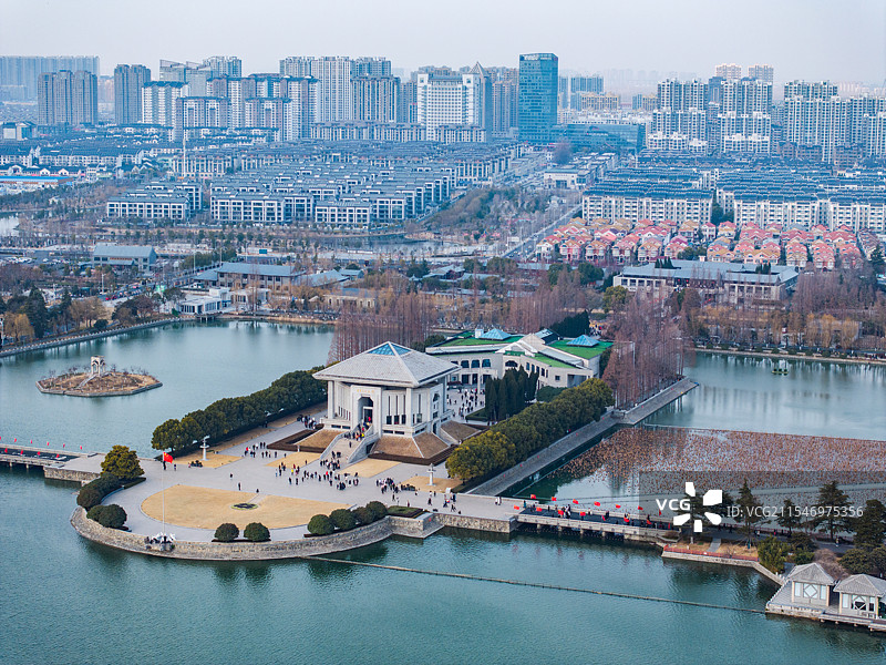 淮安市周恩来纪念馆航拍图片素材