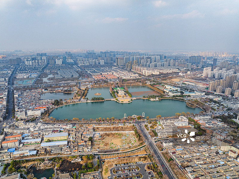 淮安市周恩来纪念馆航拍图片素材