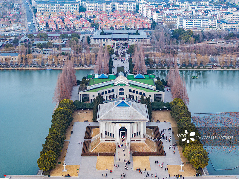 淮安市周恩来纪念馆航拍图片素材