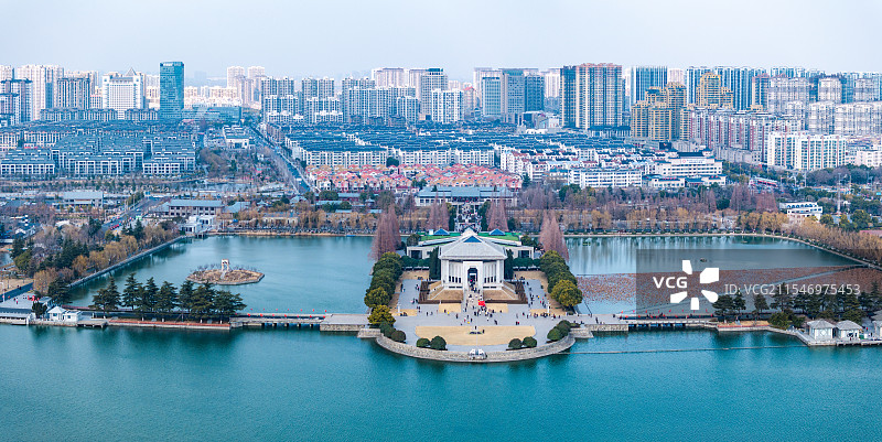 淮安市周恩来纪念馆航拍图片素材