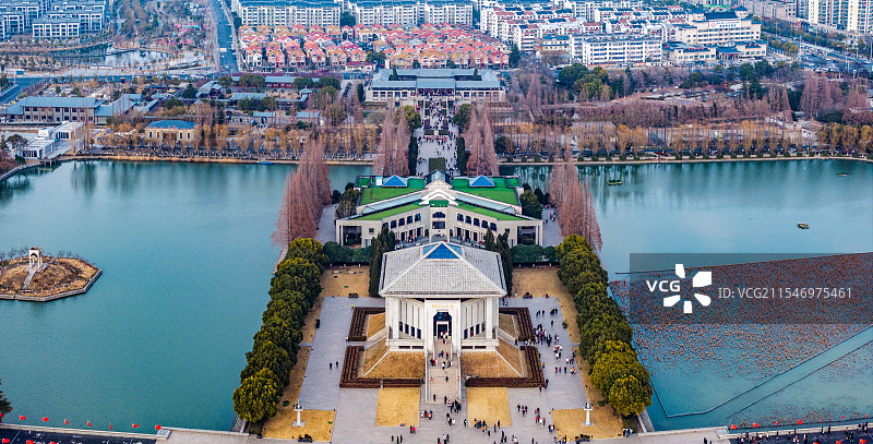 淮安市周恩来纪念馆航拍图片素材