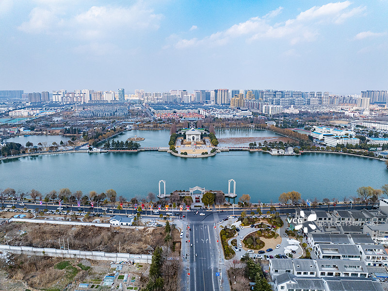 淮安市周恩来纪念馆航拍图片素材