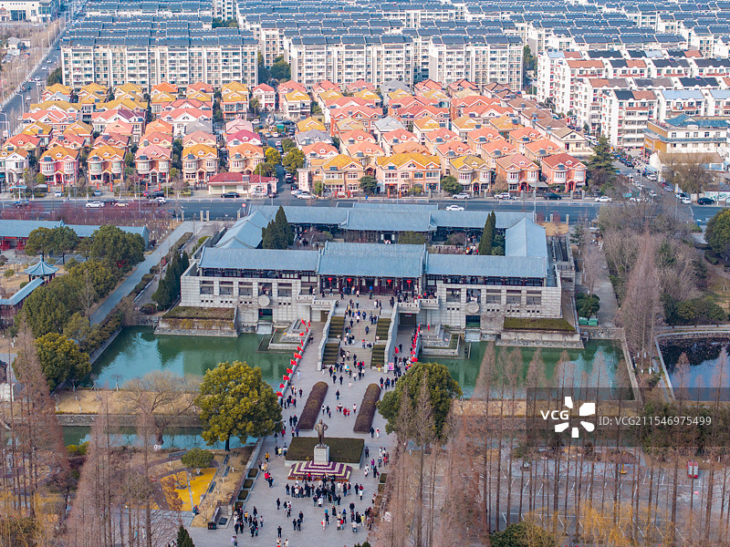 淮安市周恩来纪念馆航拍图片素材