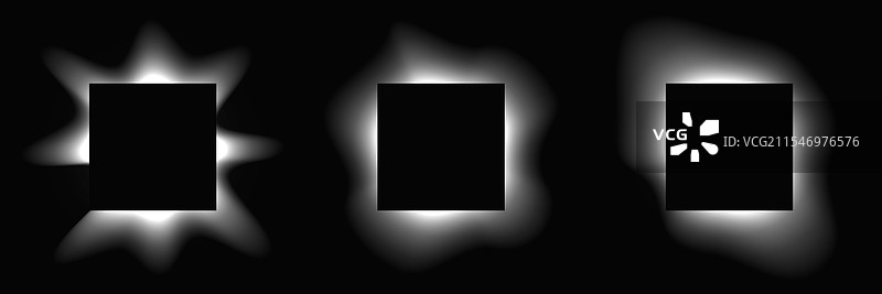 一组方形照明灯框图片素材