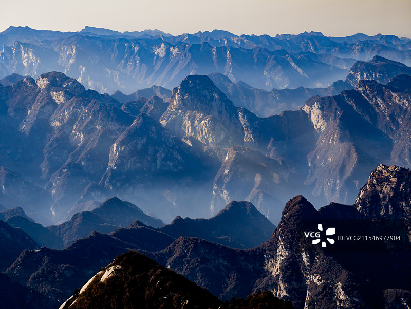 华山西峰风景图图片素材