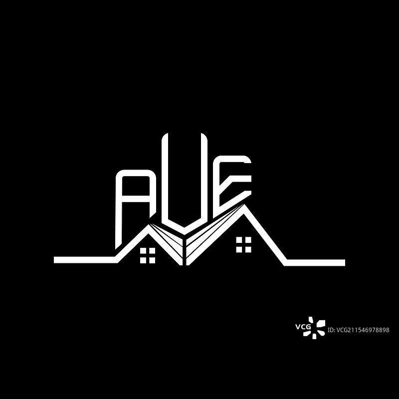 AUE房地产标志设计，简单现代图片素材