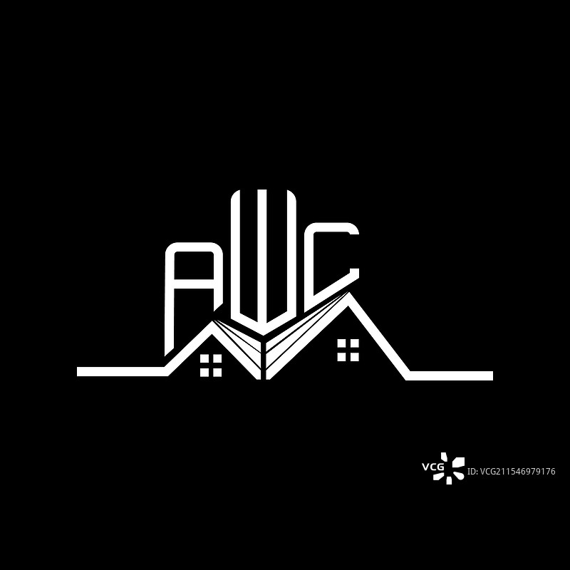 简单现代的房地产标志设计图片素材