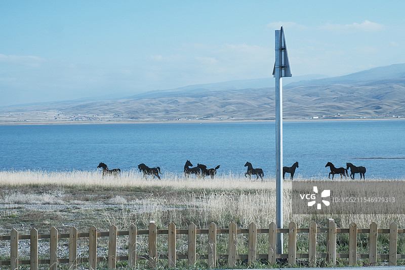 青海湖黑马河风景图片素材