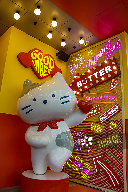 韩国首尔，明洞图片素材