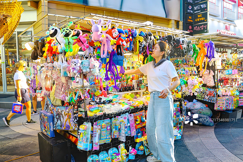 韩国首尔，明洞图片素材