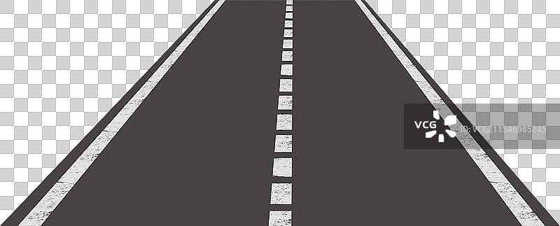 公路沥青街道高速公路的透视效果图片素材