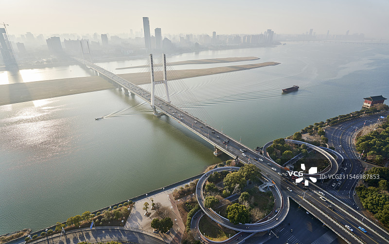 南昌赣江城市风光图片素材