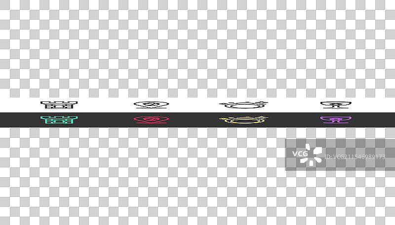 设置城堡塔楼魔法石环和图片素材