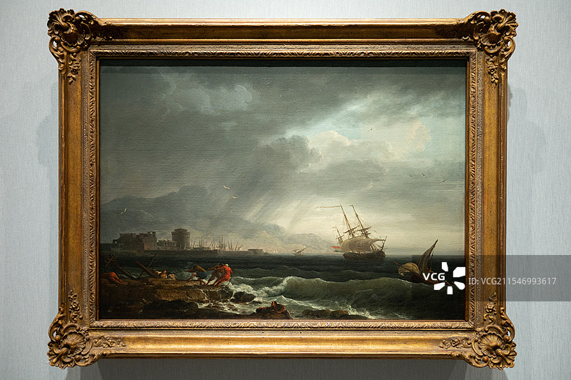 克洛德 •约瑟夫•韦尔内《惊涛骇浪》图片素材