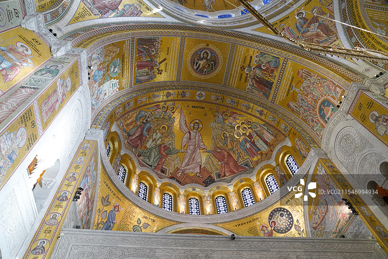 巴尔干地区 塞尔维亚 贝尔格莱德 圣萨瓦大教堂图片素材