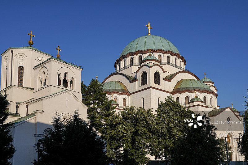 巴尔干地区 塞尔维亚 贝尔格莱德 圣萨瓦大教堂图片素材