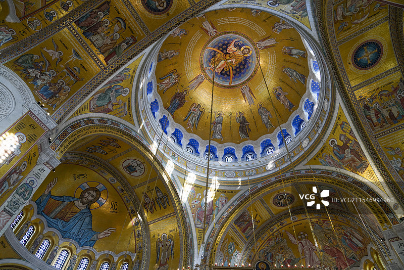 巴尔干地区 塞尔维亚 贝尔格莱德 圣萨瓦大教堂图片素材