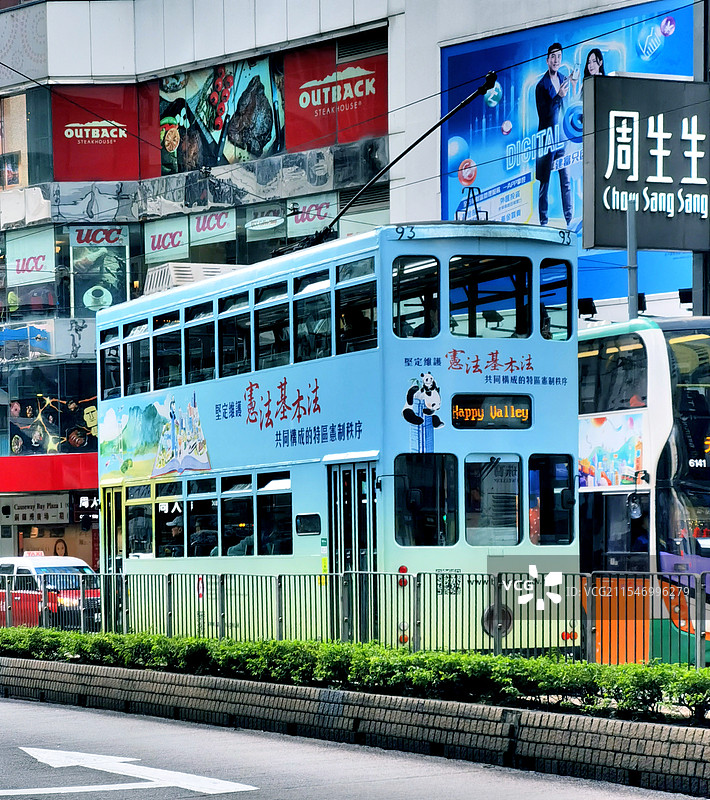铜锣湾轩尼诗道电车图片素材