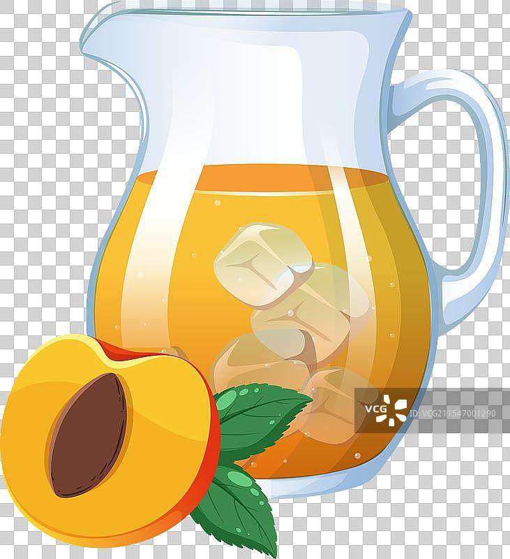 桃子茶在水壶中图片素材