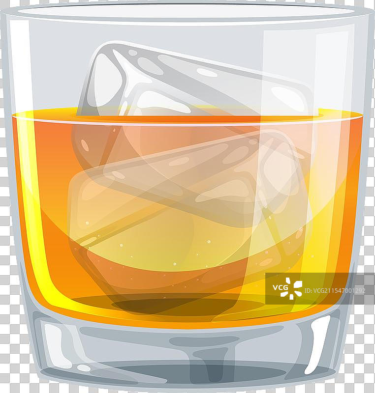 风格化的威士忌酒杯图形图片素材