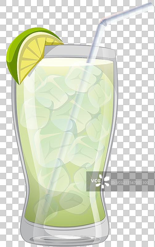 一杯冰冷的青柠饮料图片素材