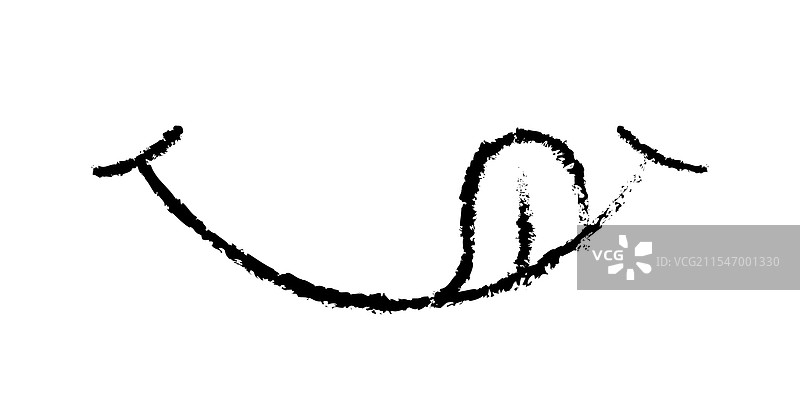 美味的微笑表情符号，舌头舔嘴的涂鸦图片素材