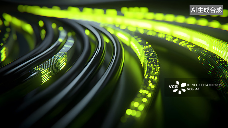【AI数字艺术】网络数据传输电缆光缆图片素材