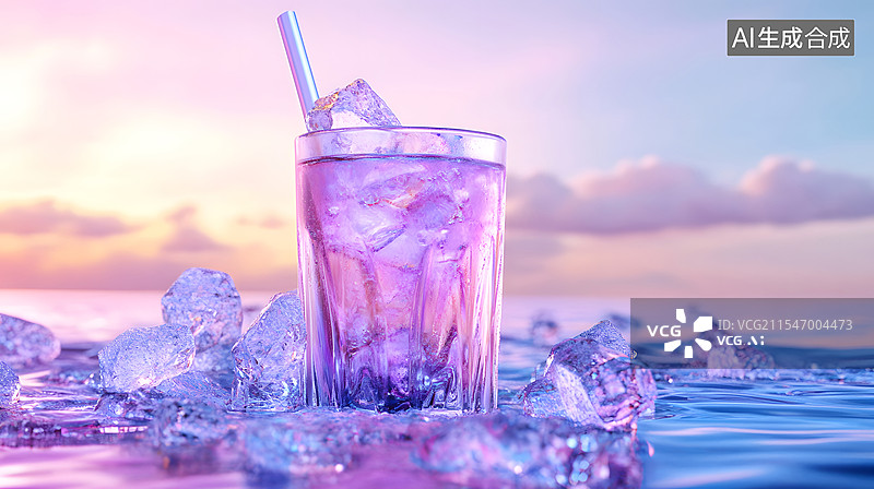 【AI数字艺术】解渴的冰冻饮料图片素材