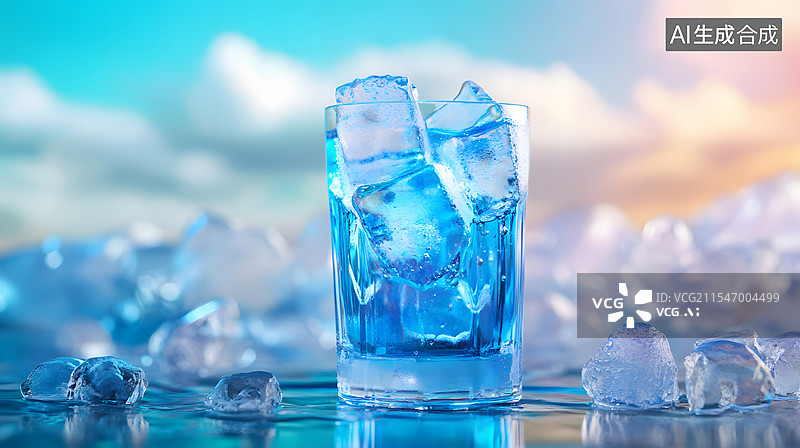 【AI数字艺术】解渴的冰冻饮料图片素材