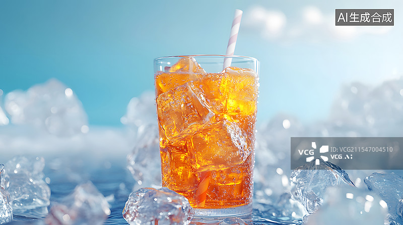 【AI数字艺术】解渴的冰冻饮料图片素材