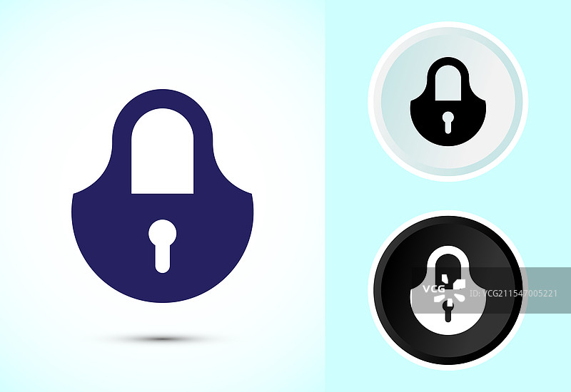 锁图标设计 安全标志 符号 按锁图片素材