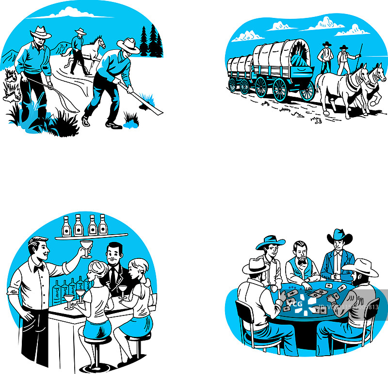 复古牛仔生活方式背包图片素材