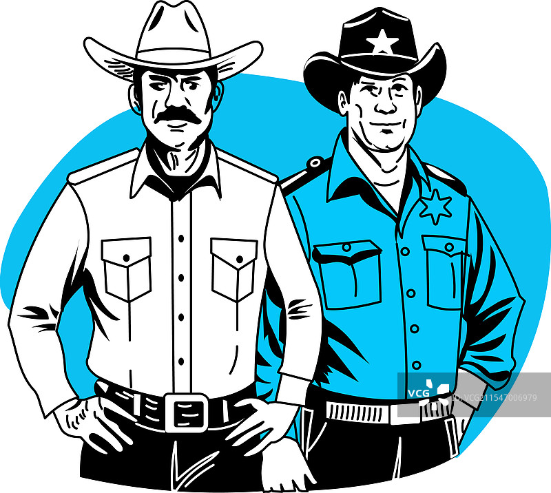 一位副警长的复古风格图片素材