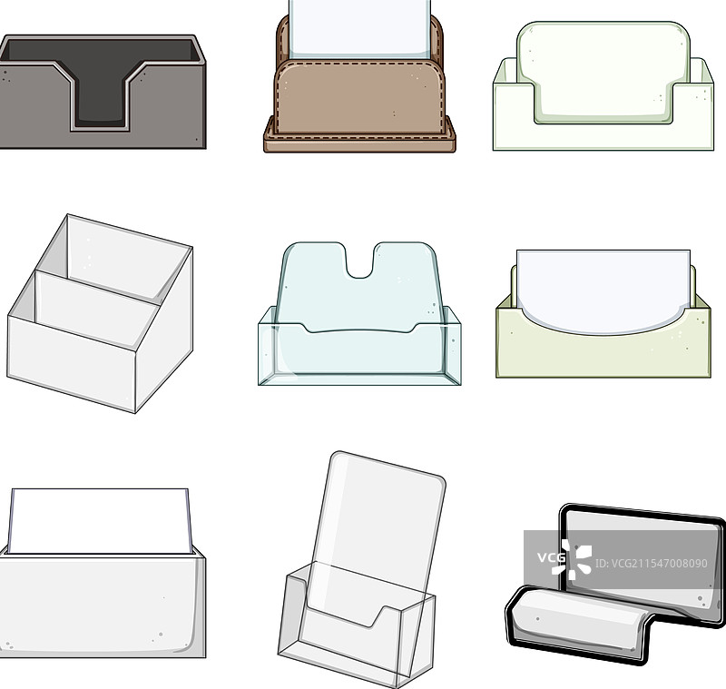 卡通名片夹套装图片素材