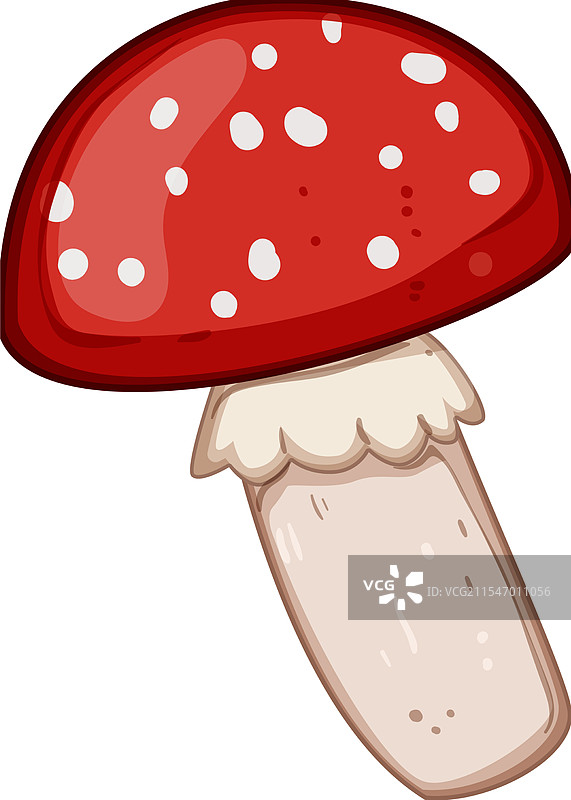 森林中的飞蝇伞卡通形象图片素材