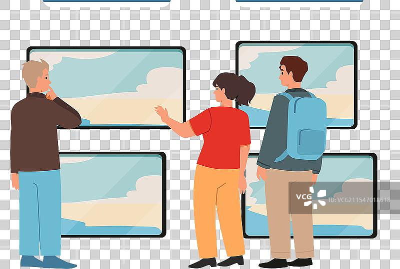 电子商店销售员或店员图片素材