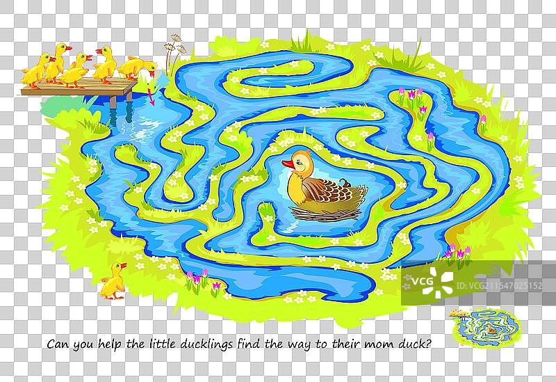 最好的迷宫，你能帮助小鸭子吗？图片素材