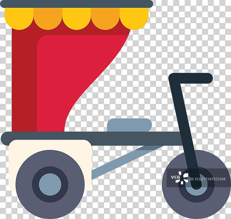 脚踏式人力黄包车出租服务图片素材