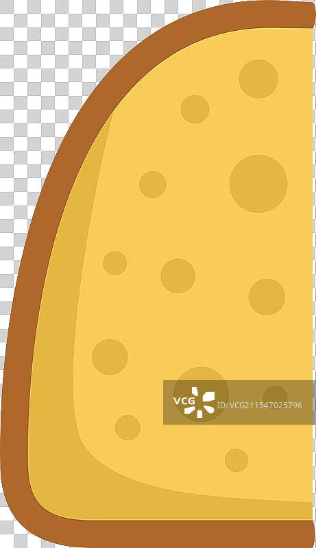 面包片的侧面视图，展示了多孔结构图片素材