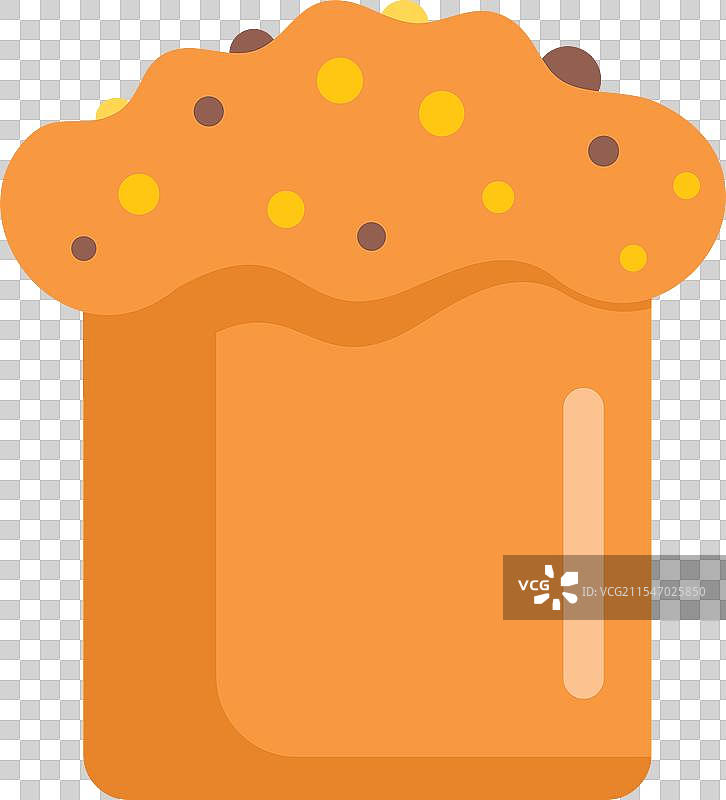 传统复活节蛋糕，配有白色糖霜和图片素材