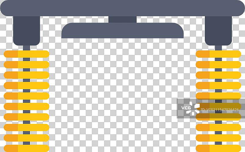 车库中用于维修的汽车升降平台图片素材