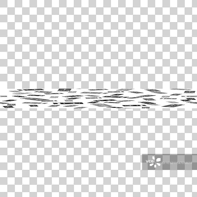 黑色航空票图标，隔离无缝设计图片素材