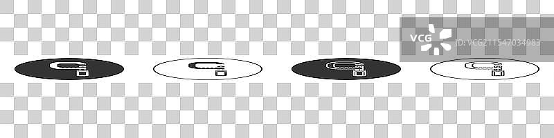 黑色千分尺图标，背景为白色图片素材