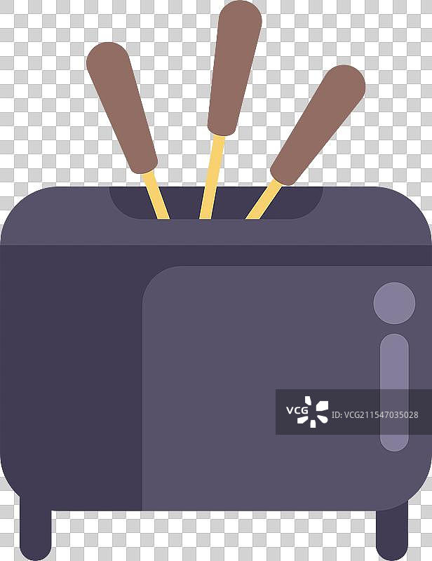 电动火锅锅加热金属叉子用于图片素材