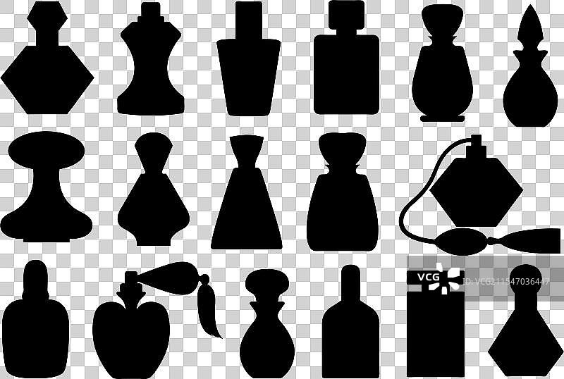 各种香水瓶的集合图片素材