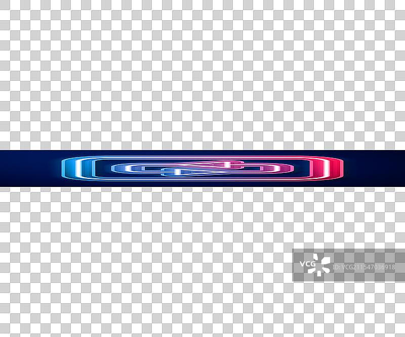 发光的霓虹线条重复按钮图标，孤立于背景上图片素材