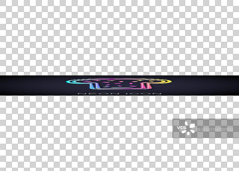 发光的霓虹线面包吐司，用于三明治的配料图片素材